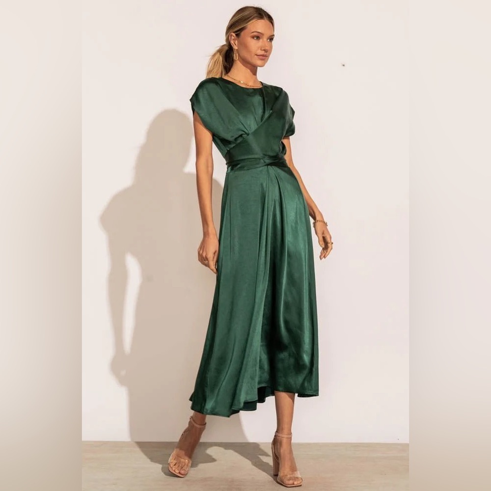 Bohme Rosalind MIDI Dress in Emerald. New with tags.